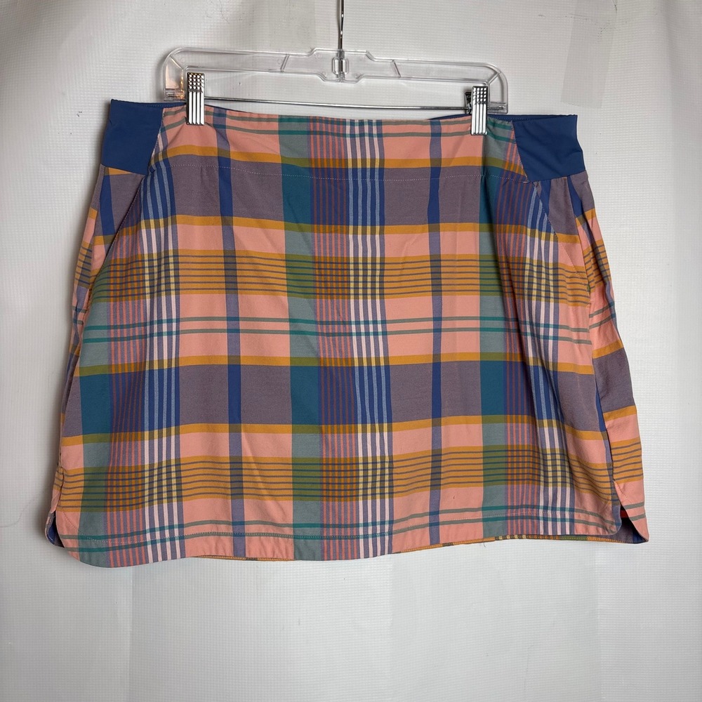 Walter Hagen Performance Golf Skort Womens Plus XXL Pink Blue Plaid Active Skirt